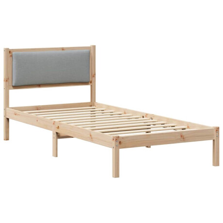 vidaXL Bedframe Lichtgrijs 90 x 190 cm Massief grenenhout afbeelding2 - 1