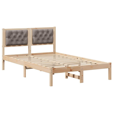 vidaXL Bedframe met hoofdeinde Taupe 120 x 200 cm Stof afbeelding2 - 1