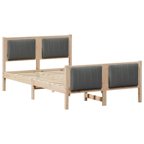vidaXL Bedframe Bruin en donkergrijs 120 x 200 cm Massief grenenhout afbeelding2 - 1