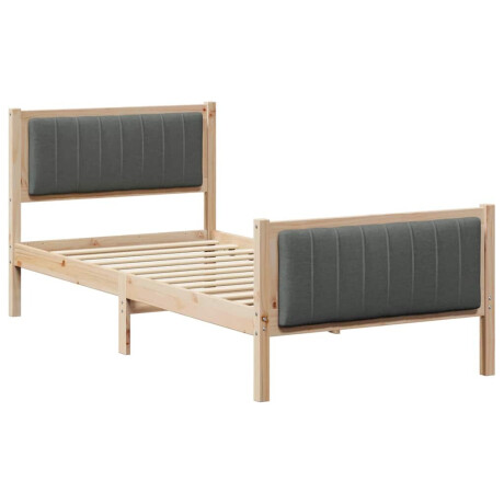 vidaXL Bedframe Bruin en donkergrijs 90 x 200 cm Massief grenenhout afbeelding2 - 1