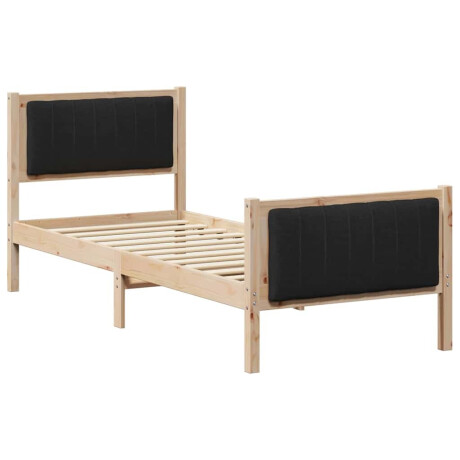 vidaXL Bedframe Bruin en zwart 80 x 200 cm Massief grenenhout afbeelding2 - 1