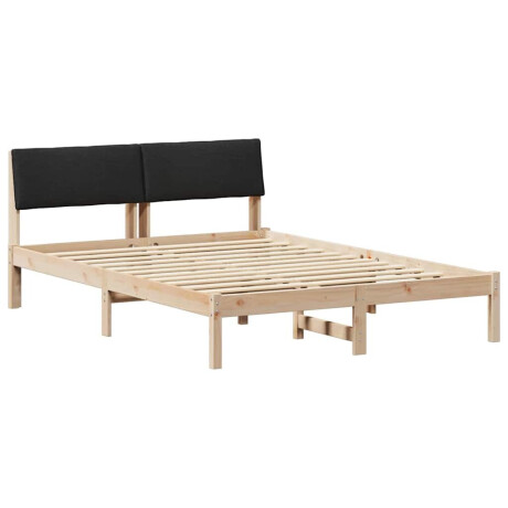 vidaXL Bedframe Bruin en zwart 150 x 200 cm Massief grenenhout afbeelding2 - 1