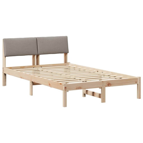vidaXL Bedframe Bruin en taupe 120 x 200 cm Massief grenenhout afbeelding2 - 1