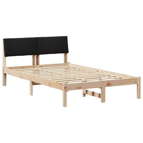 vidaXL Bedframe Bruin en zwart 120 x 190 cm Massief grenenhout afbeelding2 - 1