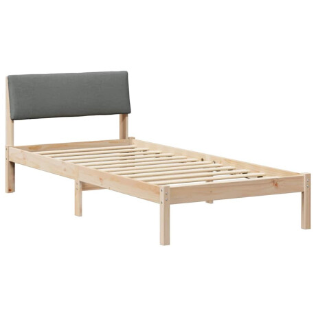 vidaXL Bedframe Bruin en donkergrijs 90 x 200 cm Massief grenenhout afbeelding2 - 1