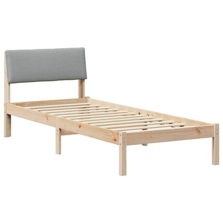 vidaXL Bedframe Bruin en lichtgrijs 80 x 200 cm Massief grenenhout afbeelding2 - 1