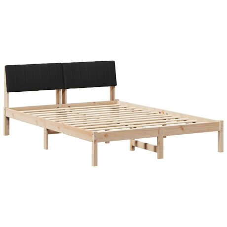 vidaXL Bedframe Bruin en zwart 135 x 190 cm Massief grenenhout afbeelding2 - 1