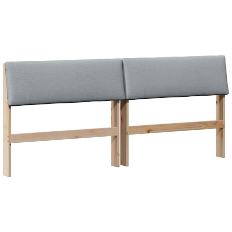 vidaXL Gestoffeerd hoofdbord Lichtgrijs 180 cm Massief grenenhout afbeelding2 - 1
