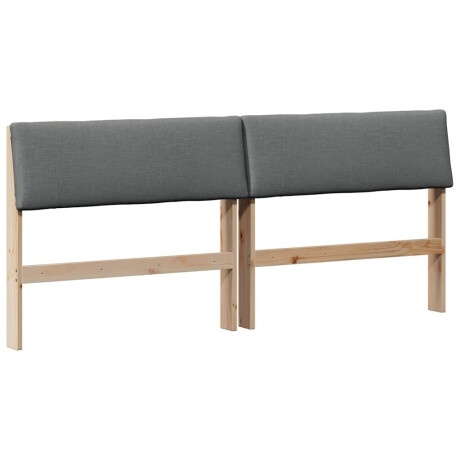 vidaXL Gestoffeerd hoofdbord Donkergrijs 180 cm Massief grenenhout afbeelding2 - 1