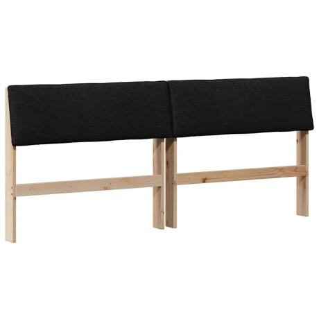 vidaXL Gestoffeerd hoofdbord Zwart 180 cm Massief grenenhout afbeelding2 - 1