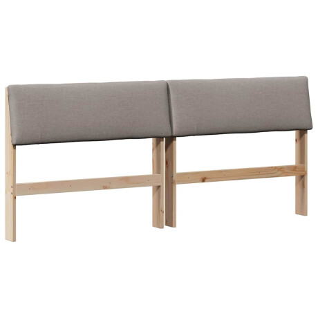 vidaXL Gestoffeerd hoofdbord Taupe 180 cm Massief grenenhout afbeelding2 - 1