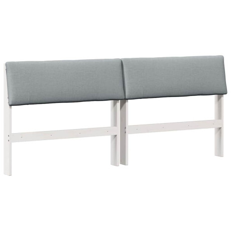 vidaXL Gestoffeerd hoofdbord Lichtgrijs 180 cm Massief grenenhout afbeelding2 - 1