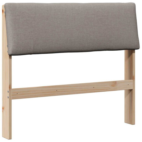 vidaXL Gestoffeerd hoofdbord Taupe 100 cm Massief grenenhout afbeelding2 - 1