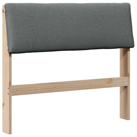 vidaXL Gestoffeerd hoofdbord Donkergrijs 90 cm Massief grenenhout afbeelding2 - 1