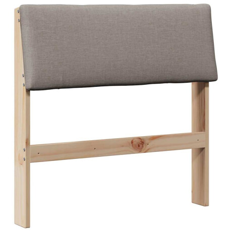 vidaXL Gestoffeerd hoofdbord Taupe 80 cm Massief grenenhout afbeelding2 - 1