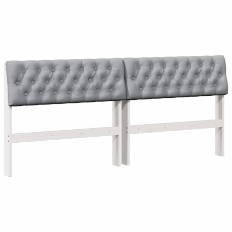 vidaXL Gestoffeerd hoofdbord Lichtgrijs 180 cm Massief grenenhout afbeelding2 - 1