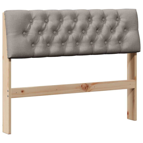 vidaXL Gestoffeerd hoofdbord Taupe 100 cm Massief grenenhout afbeelding2 - 1