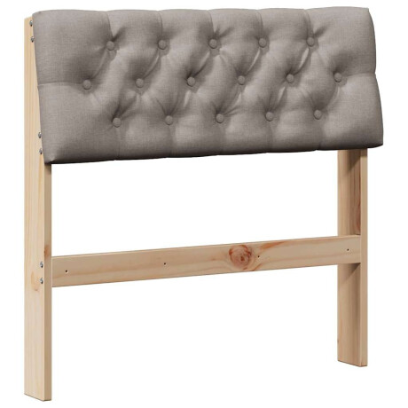 vidaXL Gestoffeerd hoofdbord Taupe 80 cm Massief grenenhout afbeelding2 - 1