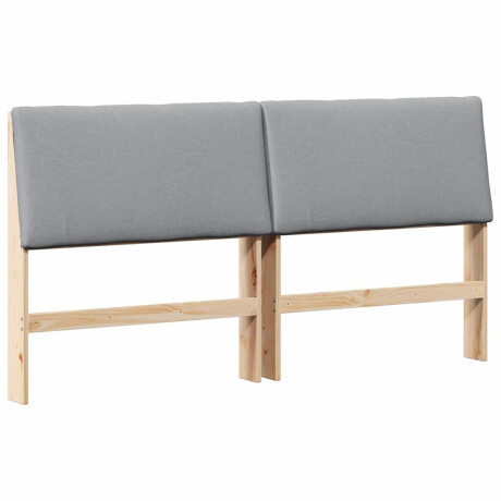 vidaXL Gestoffeerd hoofdbord Lichtgrijs 180 cm Massief grenenhout afbeelding2 - 1