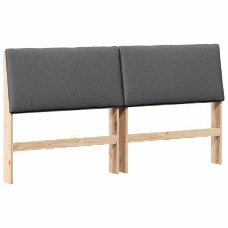 vidaXL Gestoffeerd hoofdbord Donkergrijs 180 cm Massief grenenhout afbeelding2 - 1