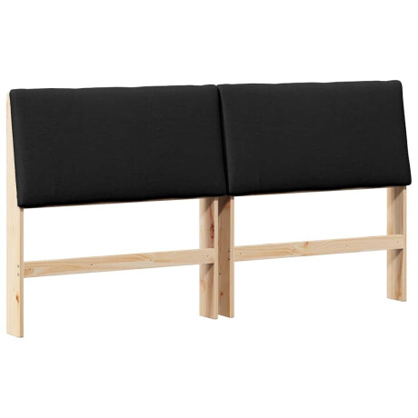 vidaXL Gestoffeerd hoofdbord Zwart 180 cm Massief grenenhout afbeelding2 - 1