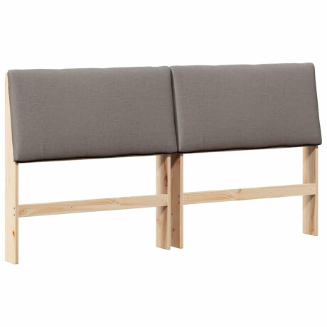 vidaXL Gestoffeerd hoofdbord Taupe 180 cm Massief grenenhout afbeelding2 - 1