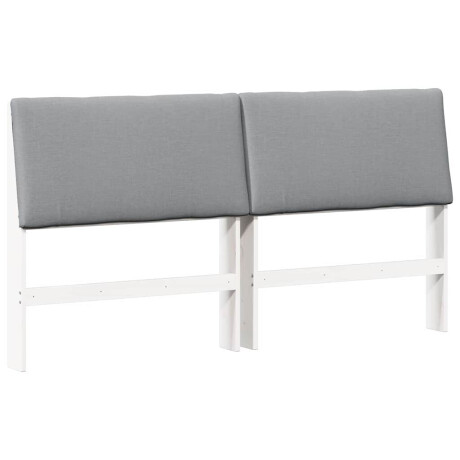 vidaXL Gestoffeerd hoofdbord Lichtgrijs 180 cm Massief grenenhout afbeelding2 - 1
