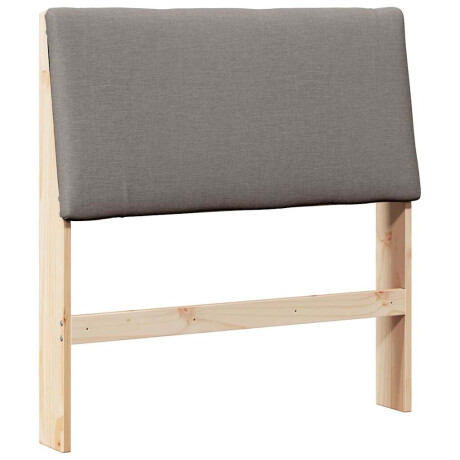 vidaXL Gestoffeerd hoofdbord Taupe 100 cm Massief grenenhout afbeelding2 - 1
