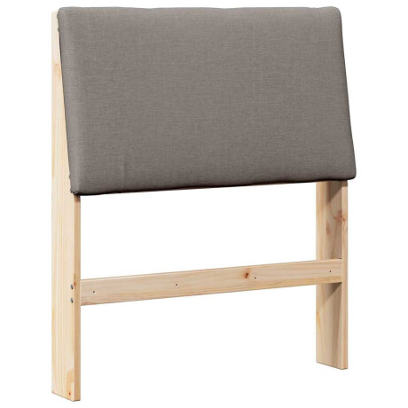 vidaXL Gestoffeerd hoofdbord Taupe 80 cm Massief grenenhout afbeelding2 - 1