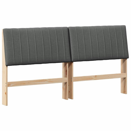 vidaXL Gestoffeerd hoofdbord Donkergrijs 180 cm Massief grenenhout afbeelding2 - 1