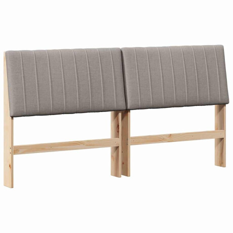 vidaXL Gestoffeerd hoofdbord Taupe 180 cm Massief grenenhout afbeelding2 - 1