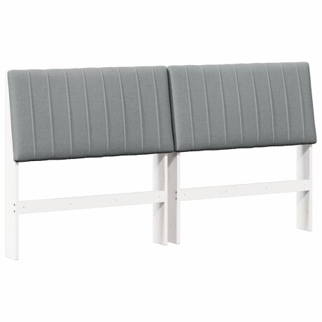 vidaXL Gestoffeerd hoofdbord Lichtgrijs 180 cm Massief grenenhout afbeelding2 - 1