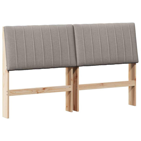 vidaXL Gestoffeerd hoofdbord Taupe 160 cm Massief grenenhout afbeelding2 - 1