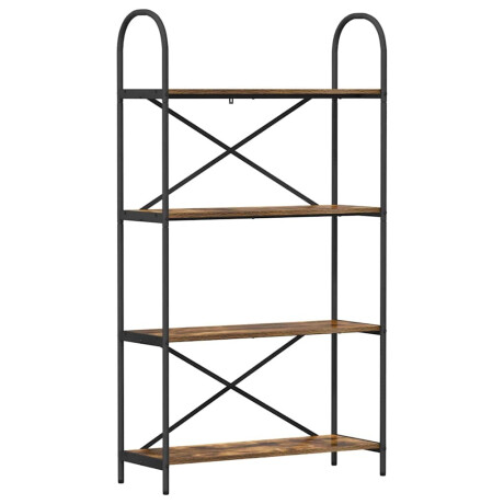 vidaXL Boekenkast Gerookt eiken 80 x 30 x 146 cm Bewerkt hout afbeelding2 - 1