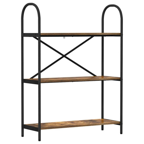 vidaXL Boekenkast Gerookt eiken 80 x 30 x 109 cm Bewerkt hout afbeelding2 - 1