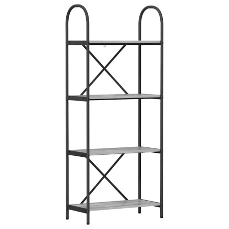 vidaXL Boekenkast Grijs Sonoma 60 x 30 x 146 cm Bewerkt hout afbeelding2 - 1