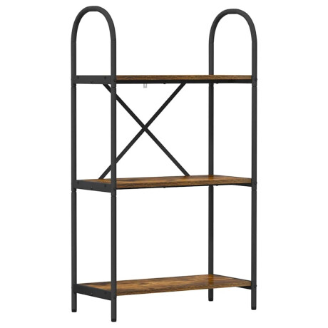 vidaXL Boekenkast Gerookt eiken 60 x 30 x 109 cm Bewerkt hout afbeelding2 - 1