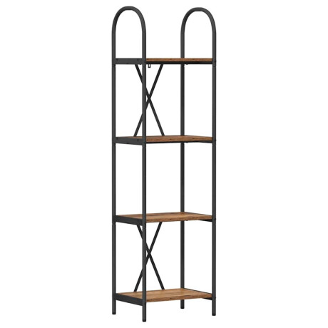 vidaXL Boekenkast Oudhout 40 x 30 x 146 cm Bewerkt hout afbeelding2 - 1