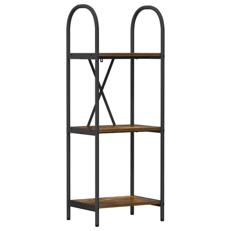 vidaXL Boekenkast Gerookt eiken 40 x 30 x 109 cm Bewerkt hout afbeelding2 - 1