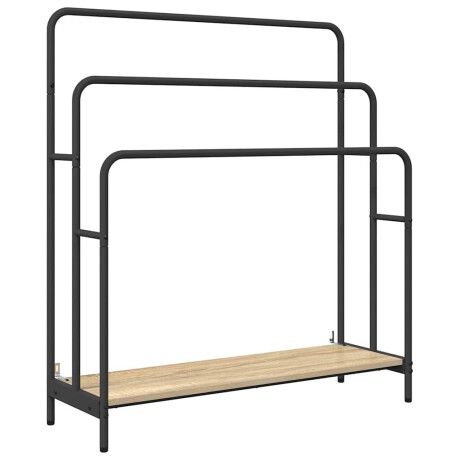 vidaXL Kledingrek Sonoma eiken 90 x 30 x 100,5 cm Bewerkt hout afbeelding2 - 1