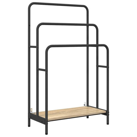 vidaXL Kledingrek Sonoma eiken 60 x 30 x 100.5 cm Bewerkt hout afbeelding2 - 1