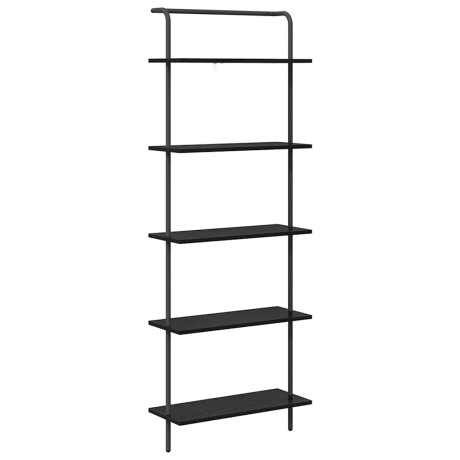 vidaXL Boekenkast Zwart eiken 60 x 24 x 168 cm Bewerkt hout afbeelding2 - 1
