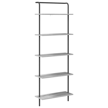 vidaXL Boekenkast Grijs Sonoma 60 x 24 x 168 cm Bewerkt hout afbeelding2 - 1