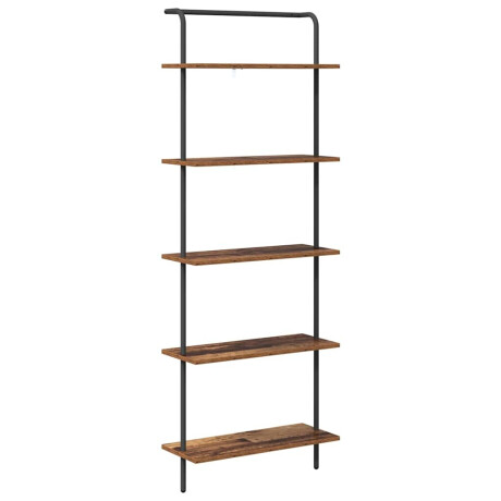 vidaXL Boekenkast Oud hout 60 x 24 x 168 cm Bewerkt hout afbeelding2 - 1