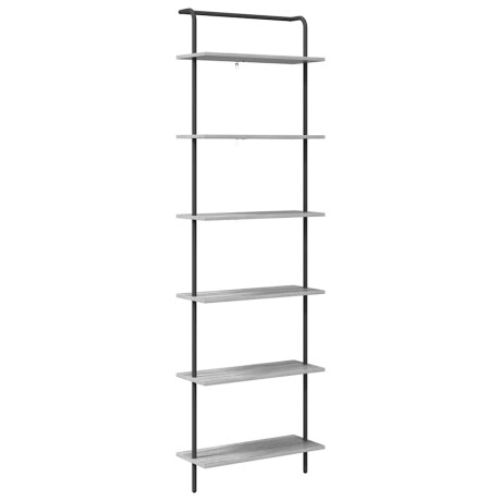 vidaXL Boekenkast Grijs Sonoma 60 x 24 x 203 cm Bewerkt hout afbeelding2 - 1