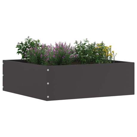 vidaXL Tuinrand Zwart 40 x 40 x 13 cm Staal afbeelding2 - 1
