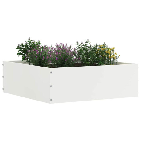 vidaXL Tuinrand 6 pcs Wit 40 x 40 x 13 cm Staal afbeelding2 - 1