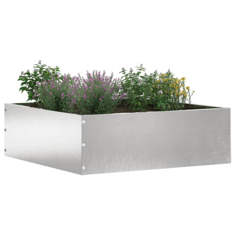 vidaXL Tuinrand 6 pcs Zilver 40 x 40 x 13 cm Roestvrij staal afbeelding2 - 1