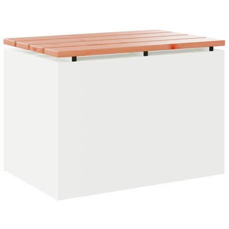 vidaXL Tuinbank Wit 60 x 40 x 43 cm Staal afbeelding2 - 1
