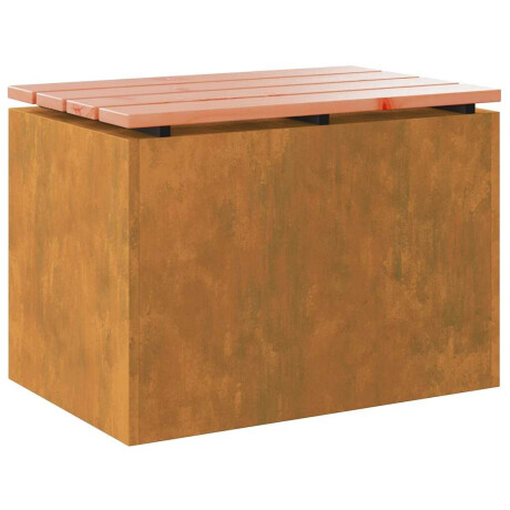 vidaXL Tuinbank Roestig 60 x 40 x 43 cm Cortenstaal afbeelding2 - 1